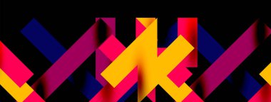 Renkli çizgiler soyut çizgi arkaplanı. Kapaklar, afişler, el ilanları ve posterler ve diğer şablonlar için pop sanatları soyut arka plan