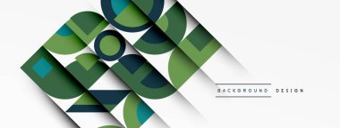 Modern geometrik soyut arkaplan daireler. İş veya teknoloji tasarımı