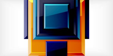 Yansımaları olan renkli kareler soyut arkaplan tasarımı. Duvar Kağıdı, Sancak, Arkaplan, Kart, Kitap İllüstrasyonu, İniş Sayfası