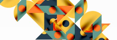 Moda üçgen çizgileri, yuvarlak elementler ve daireler. Duvar Kağıdı, Sancak, Arkaplan, Kart, Kitap İllüstrasyonu, İniş Sayfası