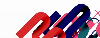 Soyut arkaplan eğrisi çizgileri, minimal geometrik tasarım şablonu