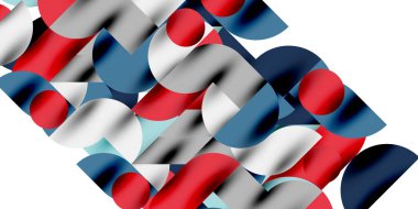 Teknik, dairesel şekilleri, geometrik sanatı en aza indirir. Vektör modern çemberler