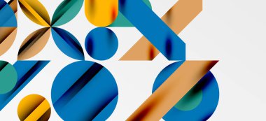 Geometrik neo desenler. Kapaklar, afişler, el ilanları ve posterler ve diğer şablonlar için soyut arkaplan