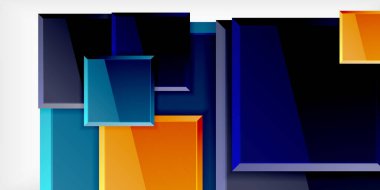 Yansımaları olan renkli kareler soyut arkaplan tasarımı. Duvar Kağıdı, Sancak, Arkaplan, Kart, Kitap İllüstrasyonu, İniş Sayfası