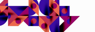 Renkli daireler, çizgiler, oklar, üçgenler ve diğer geometrik şekiller. Duvar Kağıdı, Sancak, Arkaplan, Kart, Kitap İllüstrasyonu, İniş Sayfası