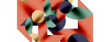 Daire deseni, çizgiler ve oklarla yuvarlak elementler Duvar kağıdı, pankart, arkaplan veya iniş için bileşimi