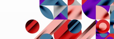 Renkli daireler, çizgiler, oklar, üçgenler ve diğer geometrik şekiller. Duvar Kağıdı, Sancak, Arkaplan, Kart, Kitap İllüstrasyonu, İniş Sayfası