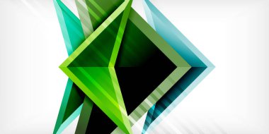 3d efektli oklar soyut arkaplan. Açık gri arkaplanda üçgenler