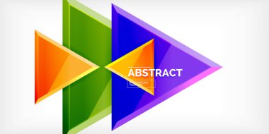 Soyut arkaplan - üç boyutlu renkli üçgenler. Duvar Kağıdı, Sancak, Arkaplan, Kart, Kitap İllüstrasyonu, İniş Sayfası