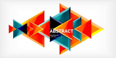 Soyut arkaplan - üç boyutlu renkli üçgenler. Duvar Kağıdı, Sancak, Arkaplan, Kart, Kitap İllüstrasyonu, İniş Sayfası