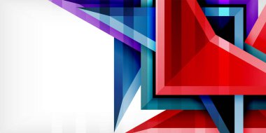 3d efektli oklar soyut arkaplan. Açık gri arkaplanda üçgenler