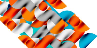 Teknik, dairesel şekilleri, geometrik sanatı en aza indirir. Vektör modern çemberler