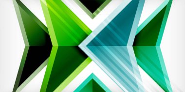 3d efektli oklar soyut arkaplan. Açık gri arkaplanda üçgenler