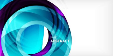 Işık efektli parlak daireler. Soyut arkaplan