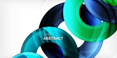 Işık efektli parlak daireler. Soyut arkaplan