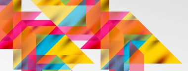 Teknik üstüste binen üçgen elementleri geometrik grafik desen biçimlendirir