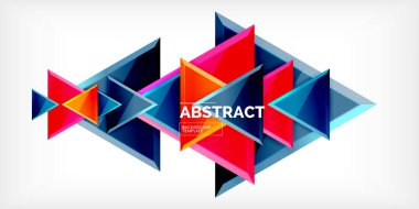 Soyut arkaplan - üç boyutlu renkli üçgenler. Duvar Kağıdı, Sancak, Arkaplan, Kart, Kitap İllüstrasyonu, İniş Sayfası