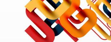 Soyut arkaplan eğrisi çizgileri, minimal geometrik tasarım şablonu