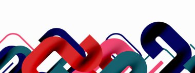 Soyut arkaplan eğrisi çizgileri, minimal geometrik tasarım şablonu