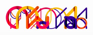 Doğrusal tasarım renkli daireler ve çizgiler