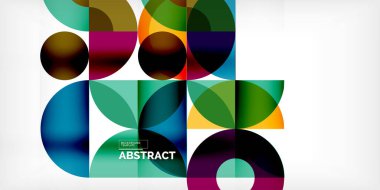 Renkli çember soyut arkaplan. Duvar kağıdı, afiş, sunum, arkaplan şablonu