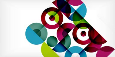 Minimum geometrik soyut arkaplan. Çember kare ve üçgen tasarım. Duvar kağıdı, afiş, arkaplan veya iniş için moda tekno iş şablonu