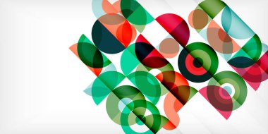 Minimum geometrik soyut arkaplan. Çember kare ve üçgen tasarım. Duvar kağıdı, afiş, arkaplan veya iniş için moda tekno iş şablonu