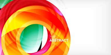 Işık efektli parlak daireler. Soyut arkaplan