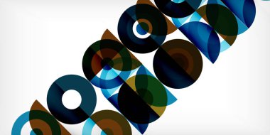 Minimum geometrik soyut arkaplan. Çember kare ve üçgen tasarım. Duvar kağıdı, afiş, arkaplan veya iniş için moda tekno iş şablonu