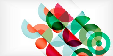 Minimum geometrik soyut arkaplan. Çember kare ve üçgen tasarım. Duvar kağıdı, afiş, arkaplan veya iniş için moda tekno iş şablonu