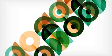 Minimum geometrik soyut arkaplan. Çember kare ve üçgen tasarım. Duvar kağıdı, afiş, arkaplan veya iniş için moda tekno iş şablonu