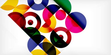 Renkli çember soyut arkaplan. Duvar kağıdı, afiş, sunum, arkaplan şablonu