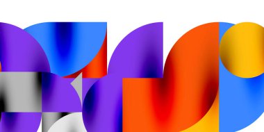 Teknik, dairesel şekilleri, geometrik sanatı en aza indirir. Vektör modern çemberler