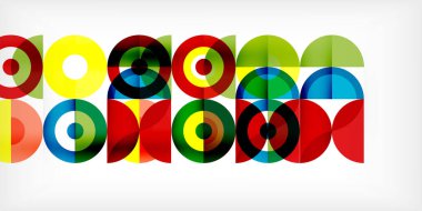 Renkli çember soyut arkaplan. Duvar kağıdı, afiş, sunum, arkaplan şablonu