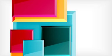 Yansımaları olan renkli kareler soyut arkaplan tasarımı. Duvar Kağıdı, Sancak, Arkaplan, Kart, Kitap İllüstrasyonu, İniş Sayfası