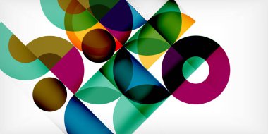 Renkli çember soyut arkaplan. Duvar kağıdı, afiş, sunum, arkaplan şablonu