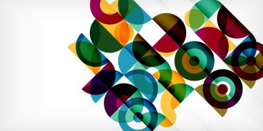 Renkli çember soyut arkaplan. Duvar kağıdı, afiş, sunum, arkaplan şablonu