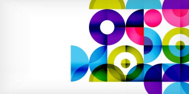 Renkli çember soyut arkaplan. Duvar kağıdı, afiş, sunum, arkaplan şablonu