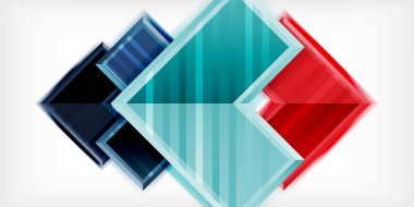 3D efektler ve çizgi dokusu geometrik soyut arkaplan ile oluşturulan ok sembolleri