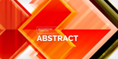 3D efektler ve çizgi dokusu geometrik soyut arkaplan ile oluşturulan ok sembolleri