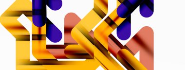 Soyut arkaplan - renkli satır bileşimi. Teknoloji veya iş dijital şablonu