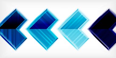 3D efektler ve çizgi dokusu geometrik soyut arkaplan ile oluşturulan ok sembolleri