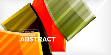 Vektör soyut renk geometrik şekilleri. Duvar kağıdı, afiş, arkaplan, kart, kitap illüstrasyonu, iniş sayfası