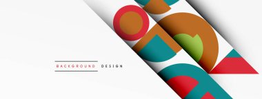 Geometrik tasarım soyut arkaplan - dairelerin kareleri