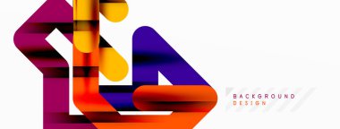 Soyut arkaplan - renkli satır bileşimi. Teknoloji veya iş dijital şablonu