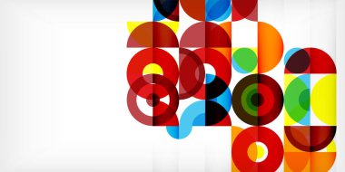 Minimum geometrik soyut arkaplan. Çember kare ve üçgen tasarım. Duvar kağıdı, afiş, arkaplan veya iniş için moda tekno iş şablonu