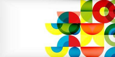 Renkli çember soyut arkaplan. Duvar kağıdı, afiş, sunum, arkaplan şablonu