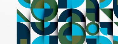 Geometrik tasarım soyut arkaplan - dairelerin kareleri