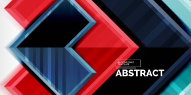 3D efektler ve çizgi dokusu geometrik soyut arkaplan ile oluşturulan ok sembolleri