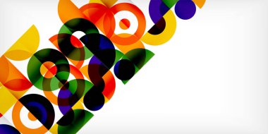 Renkli çember soyut arkaplan. Duvar kağıdı, afiş, sunum, arkaplan şablonu